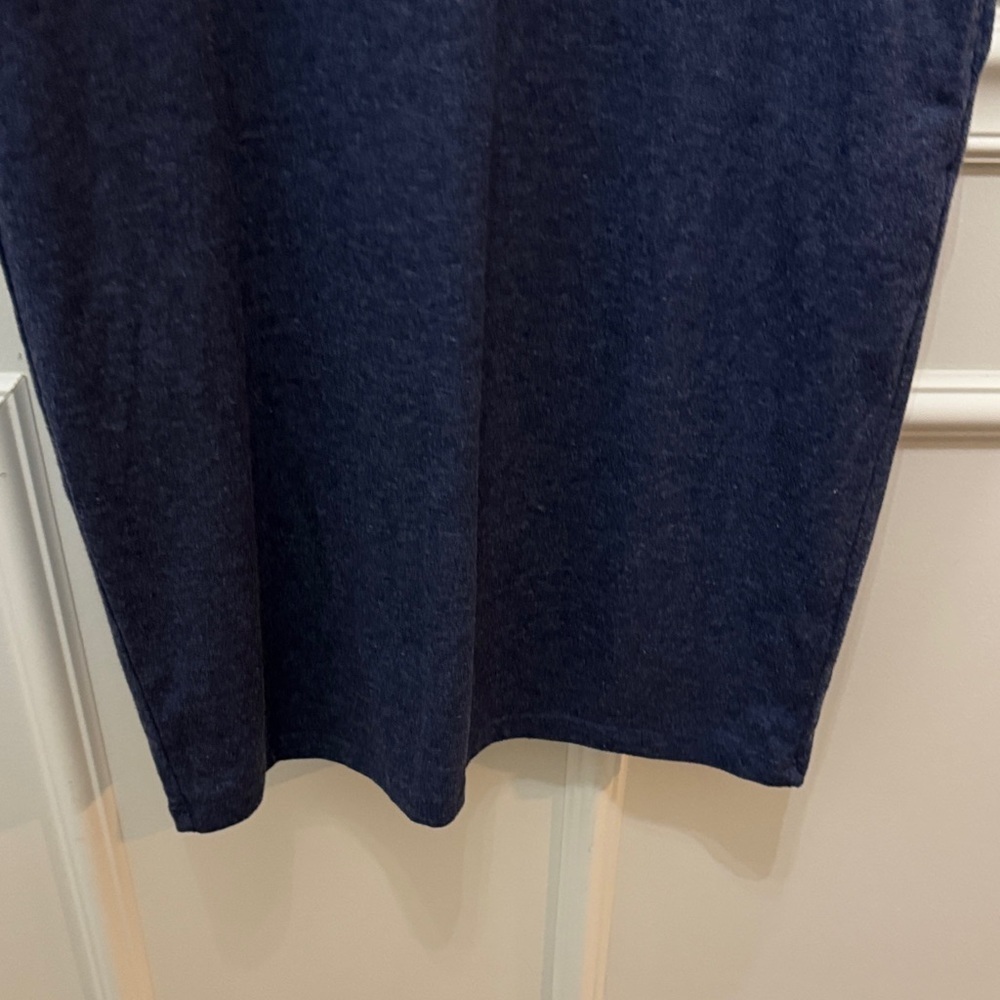 Chic Navy V-Neck Midi Dress M - Picture 8 of 9